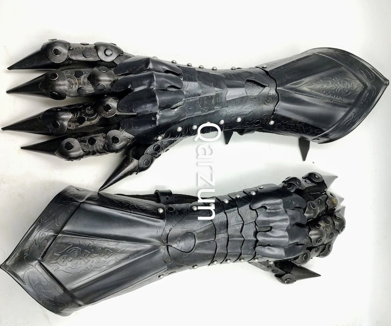 Medieval nazgul gloves set | Steel armor gloves set | Costume gloves gauntlets | Gauntlet gloves pair-As1092