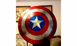 Captain America’s Shield Battle Damage Style Metal Shield Movie Prop Replica,Marvel Captain America Cosplay,the Captain Steven Rogers