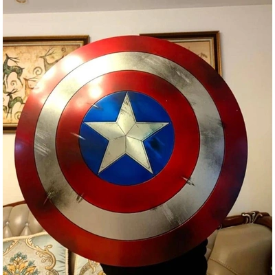 Captain America's Shield Battle Damage Style Metal Shield Movie