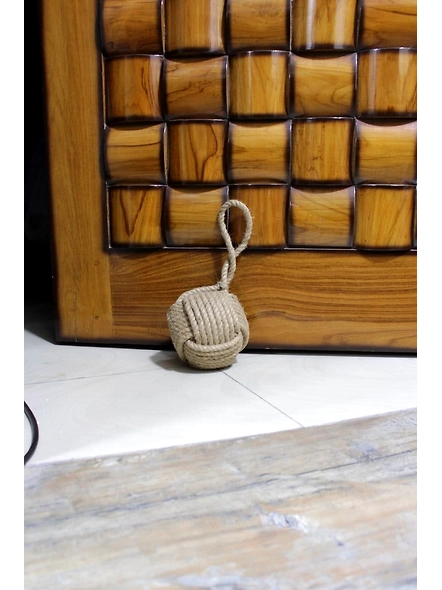 Marseille Handmade Monkey Knot Jute Rope Door Stopper (4 lbs) Jute Rope Door Stopper-2