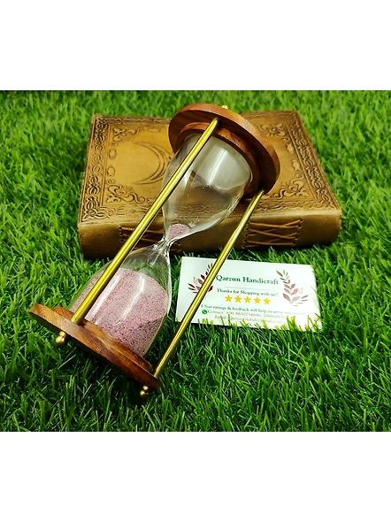 Brass And Wood Hour Glass Sand timer Hourglass / Retirement Gift / Anniversary Gift-As1102