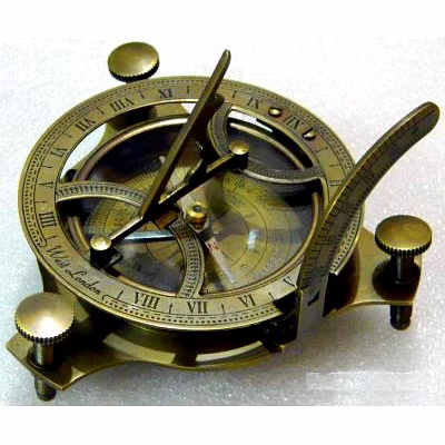 vintage brass compass antique marine sundial compass fully functional handmade collectible for solo travellers hikers trekking home decor