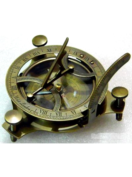 Vintage Brass Compass Antique Marine Sundial Compass Fully Functional Handmade Collectible for Solo Travellers Hikers Trekking Home Decor-12693119