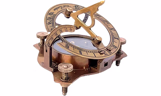 Vintage Brass Compass Antique Marine Sundial Compass Fully Functional Handmade Collectible for Solo Travellers Hikers Trekking Home Decor