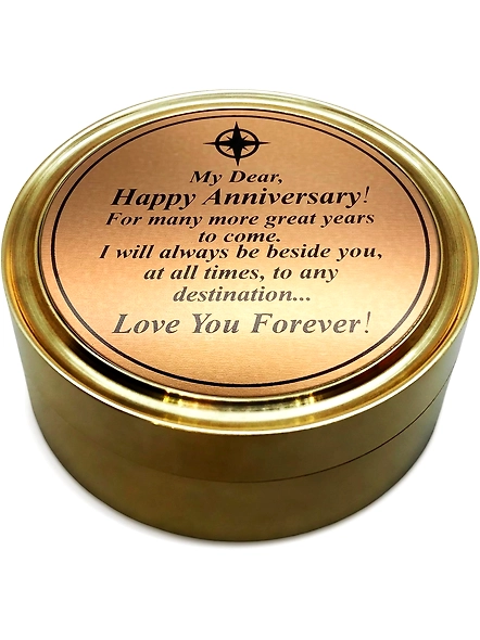 Anniversary Sundial Compass Gift for Him or Her - Unique Gift Ideas for Husband or Wife, Men Wedding Anniversary-2