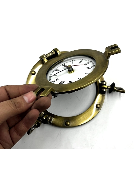 Aluminum porthole clock 6&quot; wall decorative-1