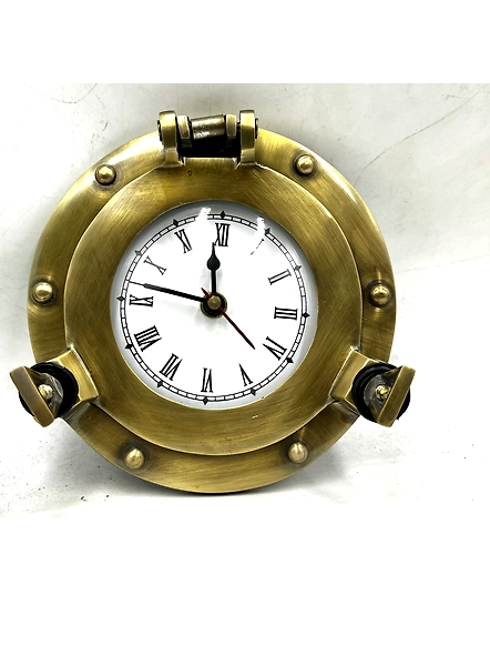 Aluminum porthole clock 6&quot; wall decorative-3