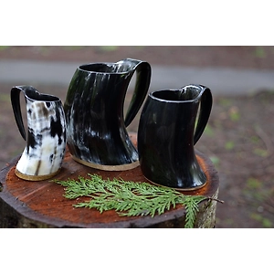 Drinking Horn Tankard OX Horn Mugs size - 6" , 8 "