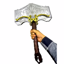 god of war hammer heavy aluminum cosplay 1/1 scale movie prop replica the avengers weapon, production process. silver