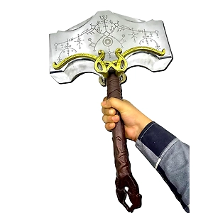 God of war Hammer Heavy Aluminum Cosplay 1/1 Scale Movie Prop Replica The Avengers Weapon, Production Process. Silver