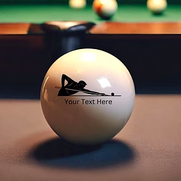 personalized pool ball with custom engraving, monogrammed cue ball 57mm, gifts for billiards enthusiast, sports gift, festive spirit, custom text,...