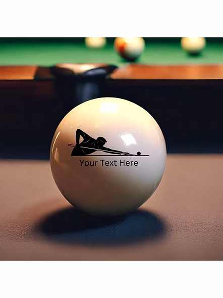 Personalized Pool Ball with Custom Engraving, Monogrammed Cue Ball 57mm, Gifts for Billiards Enthusiast, Sports Gift, Festive Spirit, Custom Text,...-12877610