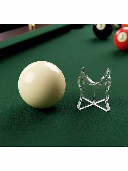 Engraved Personalised Cue Ball for Billiards, Acrylic, 57mm, Brown, with Stand-2