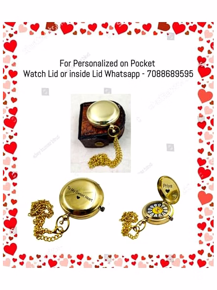 Personalized Pocket watch Chain with Leather Box Collectible Birthday anniversary Gift-1