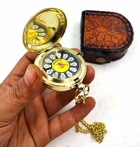 Personalized Pocket watch Chain with Leather Box Collectible Birthday anniversary Gift image 3