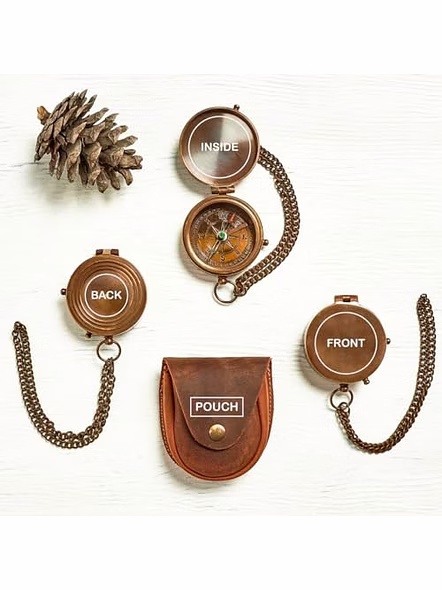 Personalized Photo Pocket Compass Brass Nautical Birthday Gift for Your lovedones-4