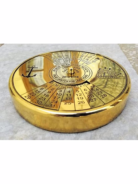 Personalised name Brass Calendar Collectible 100Yrs Paper Weight Table Decor Gift-4