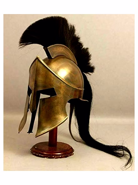 300 Spartan Movie King Leonidas Medieval Roman Greek Liner Re-Enactment Metal Motorcycling Helmet (Copper)-Qarzun1021
