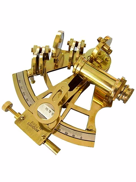 Ascent Gifts Metal Brass Nautical Sextant (4 inch, Blue)-2