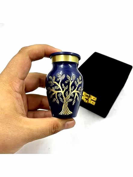Mini Keepsake Urn for Ashes - Miniature Urns - Mini Jar - Token Urn with Velvet box-2