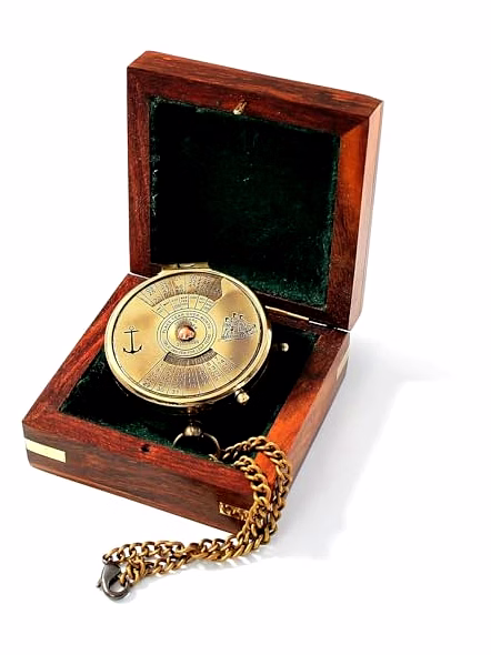 Personalized Pocket Compass with 100 Years Calendar Brass Nautical Birthday Gift for Your lovedones-4