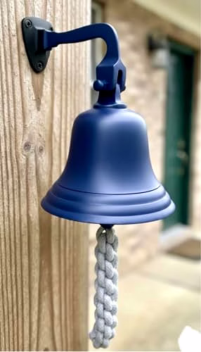 qarzun blue brass ship bell wall hanging bell small size door bell