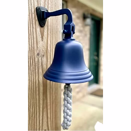 qarzun blue brass ship bell wall hanging bell small size door bell