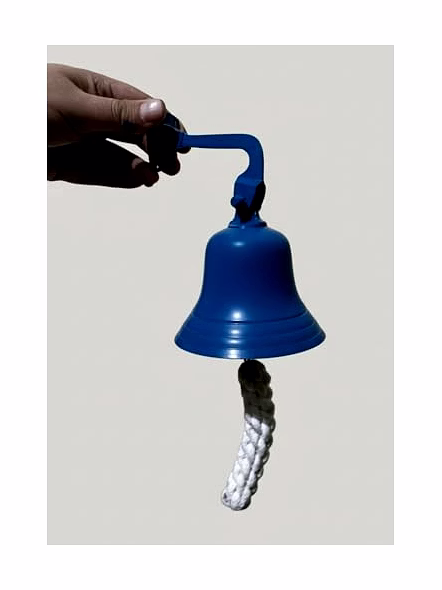 Blue Brass Ship Bell Wall Hanging Bell Small Size Door Bell