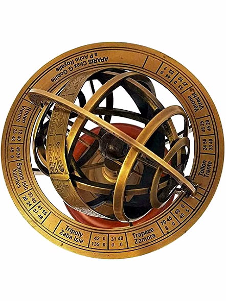 FYNJREX Astronomical Brass Engraved Brass Tabletop Armillary Nautical Sphere Globe Items-3