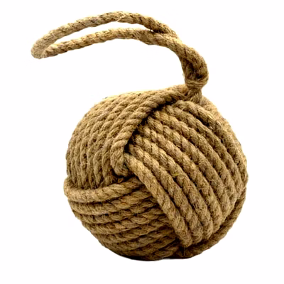 qarzun marseille monkey knot jute rope door stopper (4 lbs) - jute