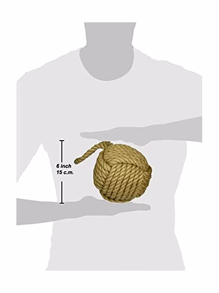 Marseille Monkey Knot Jute Rope Door Stopper (4 lbs) - Jute
