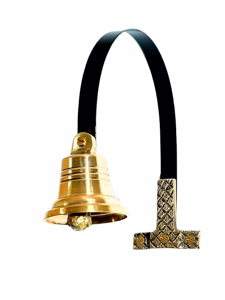 Vintage Solid Small Brass Wall & Hanging Door Bell, Handcrafted Doorbell -Handcrafted Doorbell Perfect for Home, Garden Outdoor and Indoor Pet Training Bell