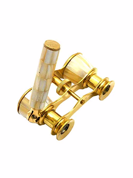 Ascent Gifts Brass Binocular Telescope with Handle Collectible Gift-1