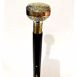qarzun a f handmade vintage solid brass victorian handle wooden 3 fold black walking stick wood walking cane