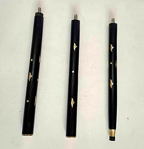 A F Handmade Vintage Solid Brass Victorian Handle Wooden 3 Fold Black Walking Stick Wood Walking Cane image 2