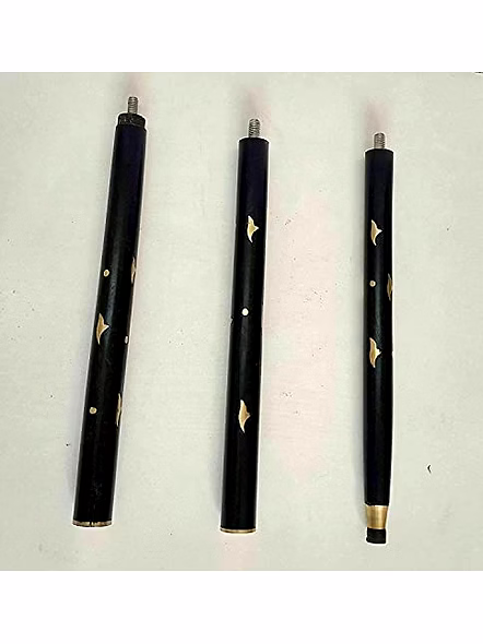 A F Handmade Vintage Solid Brass Victorian Handle Wooden 3 Fold Black Walking Stick Wood Walking Cane-1
