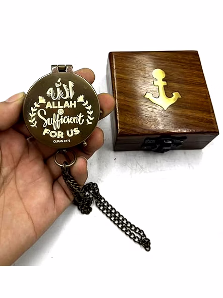 Islamic Gift for Men Women Kids | Qibla Compass - Allah Takwa Sunnah Muslim Gifts Idea Ramadan Eid Gift Birthday Salah Prayer Direction