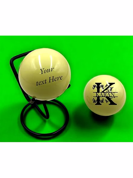 Engraved Name Cue Ball Billiards Ball Best Personalized Cue Ball with Stand-Qarzun1054
