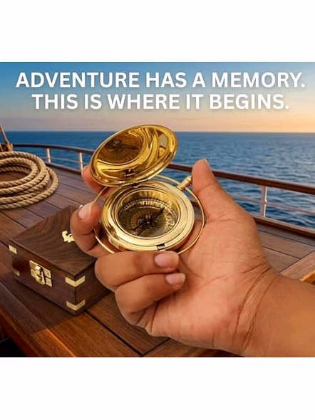 Personalized Brass Alethiometer Compass with Chain and Wood Box Nautical Navigation Compass Anniversary Birthday Gift for Your Loved Ones-4