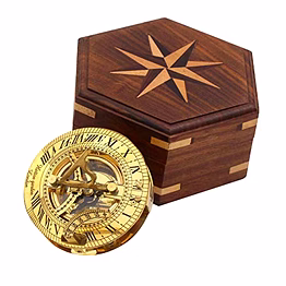 qarzun roorkee instruments india sundial compass with compass rose box