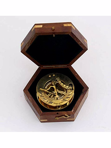 Roorkee Instruments India Sundial Compass with Compass Rose Box-2