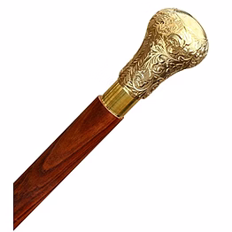 qarzun bestnautical sale - wooden walking cane - 37 vintage round brown sheesham wood with round brass handle walking stick for man and women. wooden decorative canes and walking sticks.