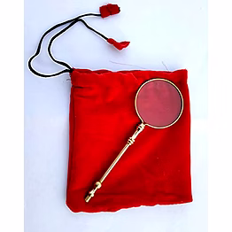 qarzun ascent gifts brass magnifying glass vintage magnifier pocket portable with velvet pouch bag gift