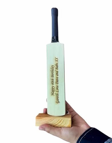 qarzun personalized wood miniature bat 12" show piece & gift purpose souvenir bat (they can't be used for paying cricket)