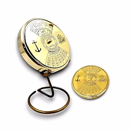 qarzun brass calendar collectible 100yrs paper weight table decor with display stand gift