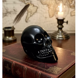 qarzun brass black skull style paper weight table desk decorative 250gms