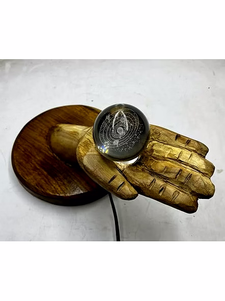 Modern Style Hand Shaped Wood, Galaxy Ball Table Lamp Black for Study Lamp, Living Room, Bed Room, Desk