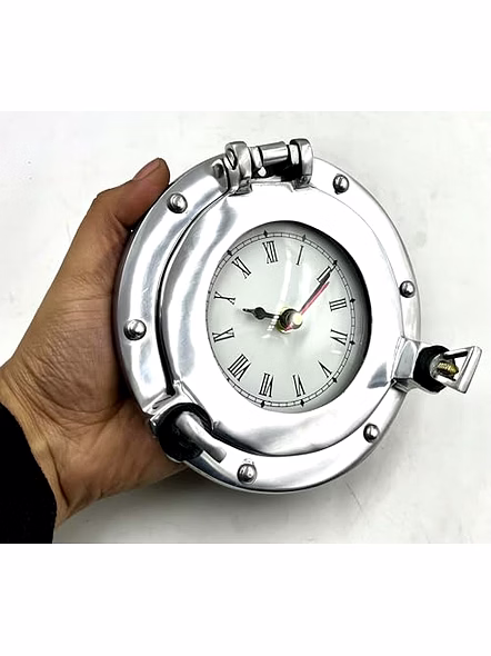 6' Porthole Ship Wall Clock Mini Collectible Victorian Style Wall Clock Room Wall Decorative-3