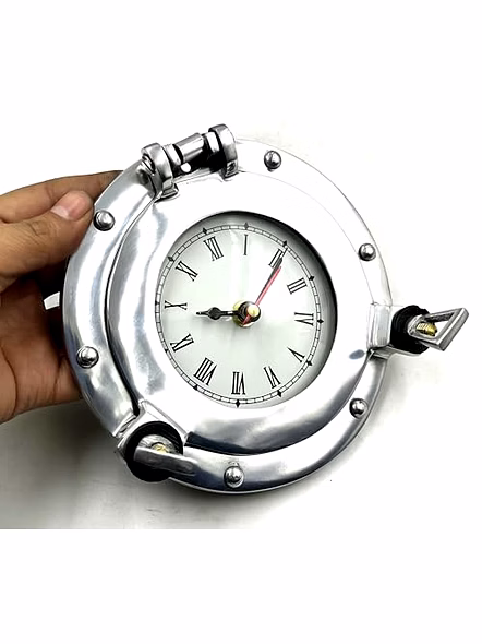 6' Porthole Ship Wall Clock Mini Collectible Victorian Style Wall Clock Room Wall Decorative-4