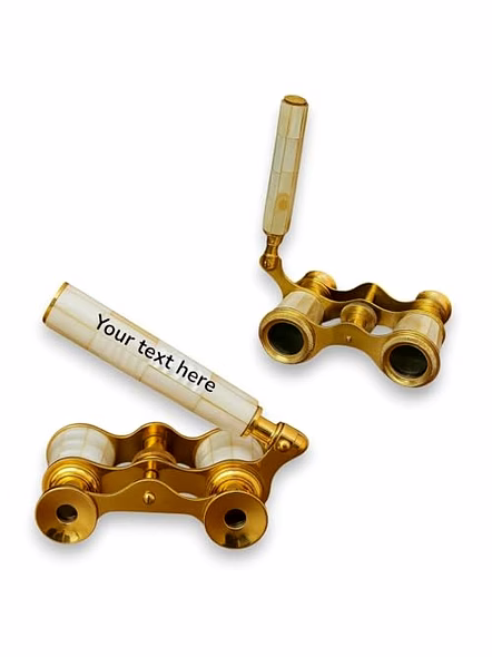 Personalised Engraved Name Brass Binocular Telescope with Handle Collectible Gift-3